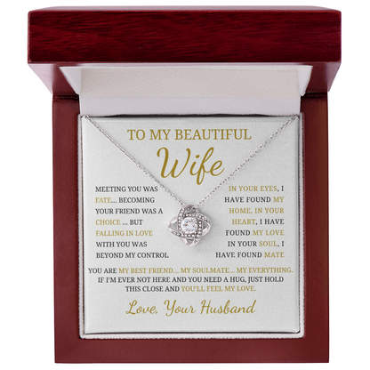 To My Wife Love Knot Necklace
