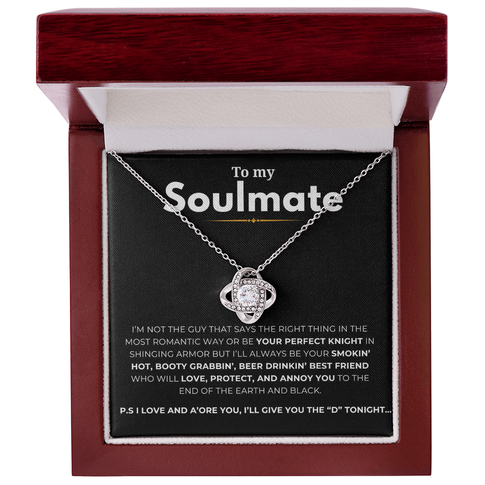 To My Soulmate Love Knot Necklace