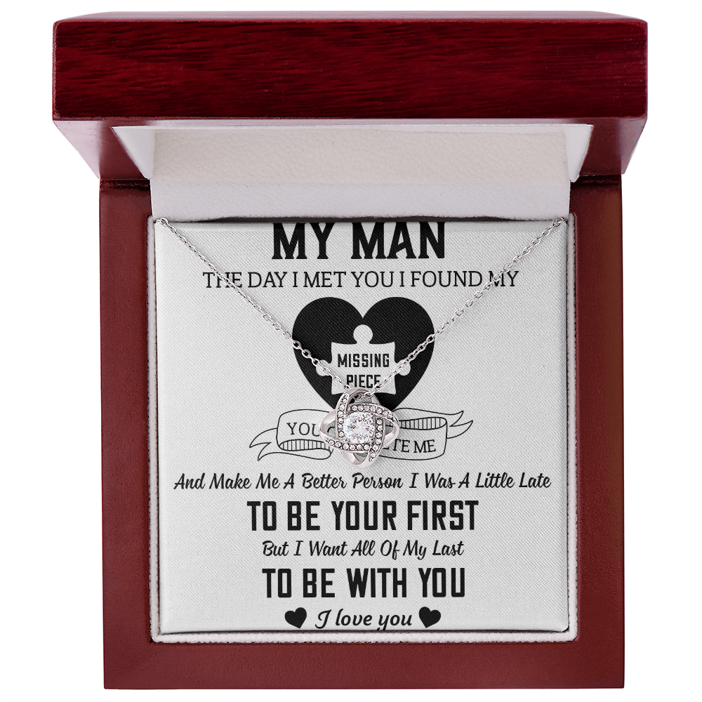 To My Man Love Knot Necklace