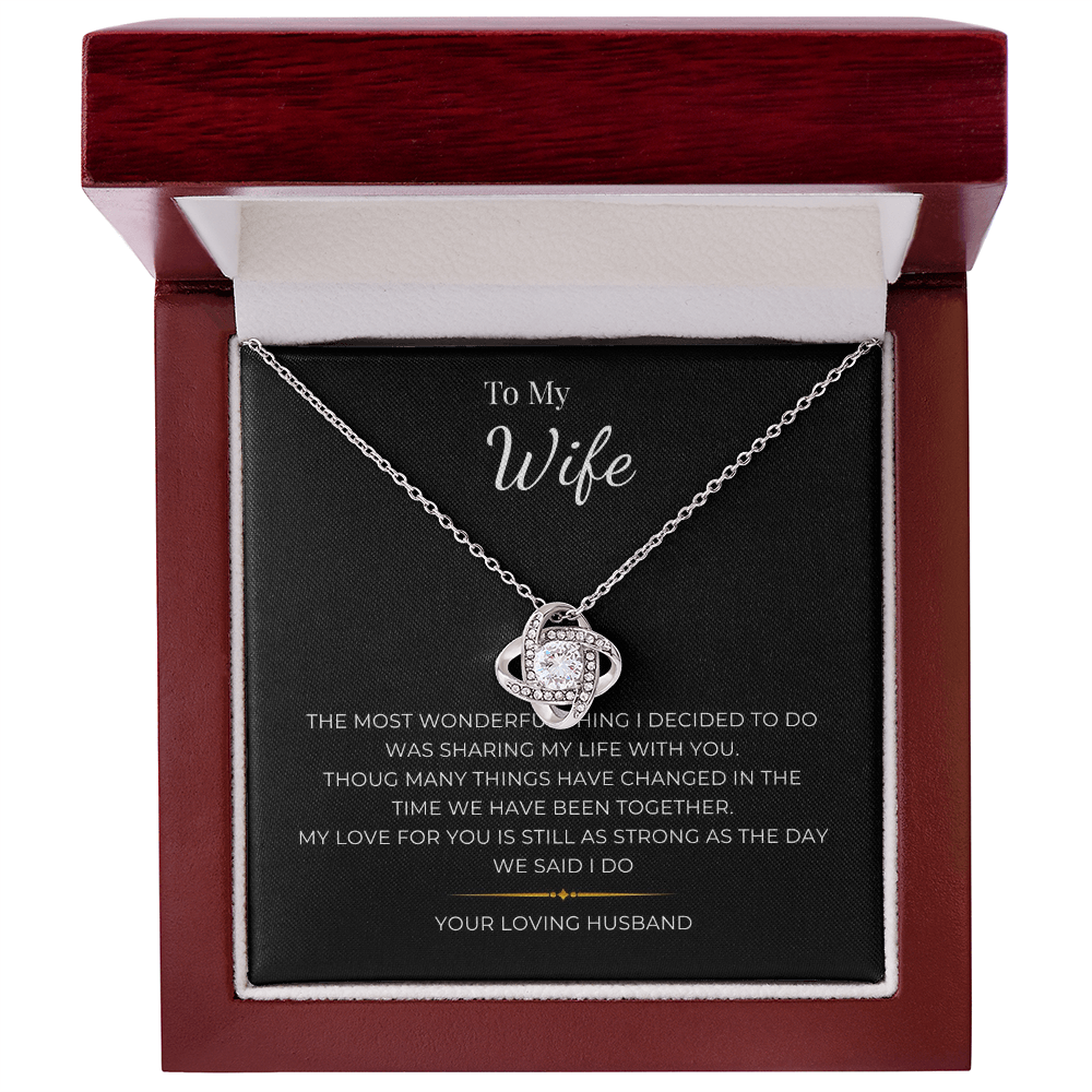 To My Wife Love Knot Necklace