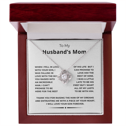To My Husband's Mom Love Knot Necklace