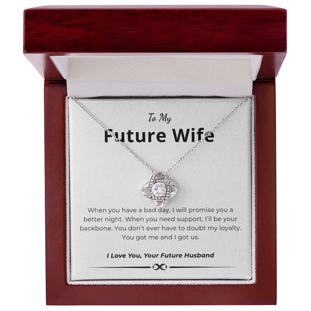 To My Future Wife Love Knot Necklace