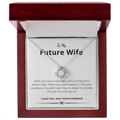 To My Future Wife Love Knot Necklace