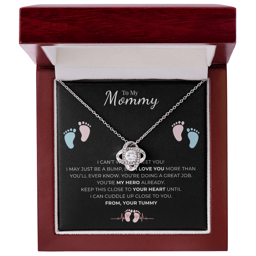 To My Mommy Love Knot Necklace