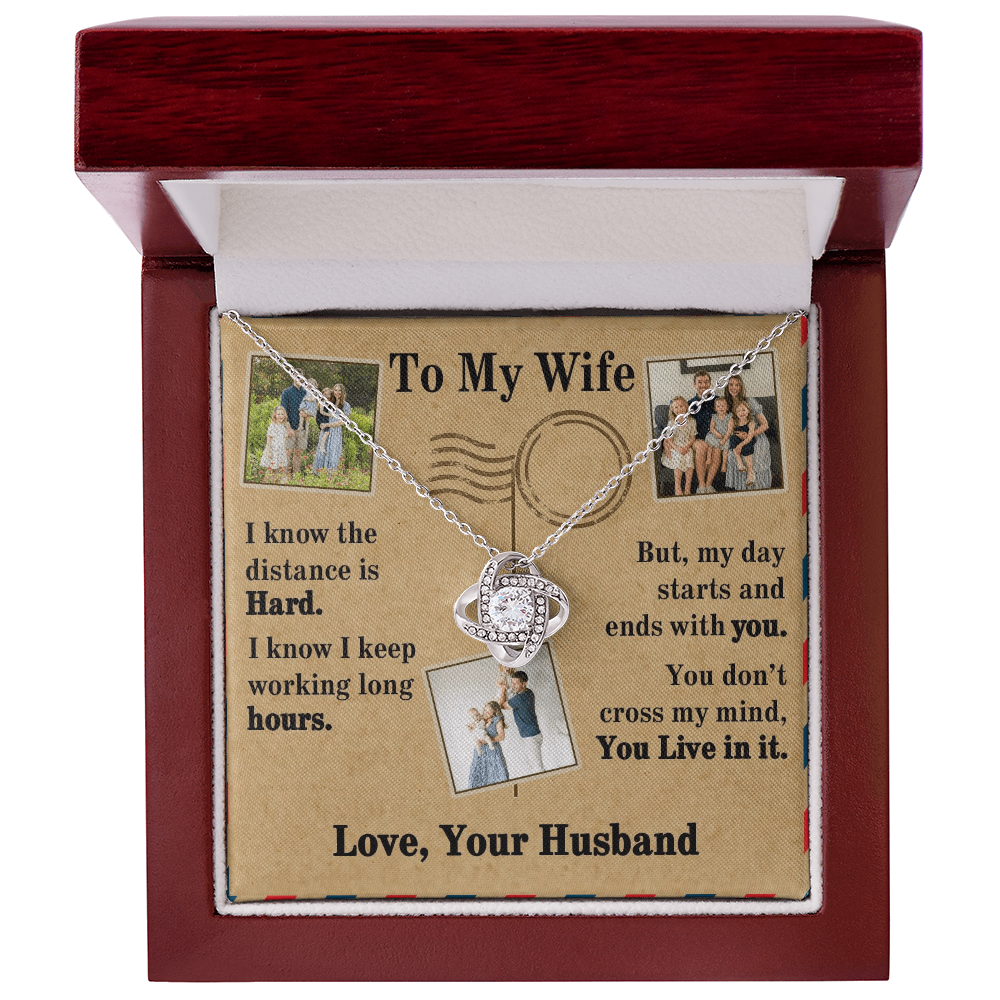 To My Wife Love Knot Necklace
