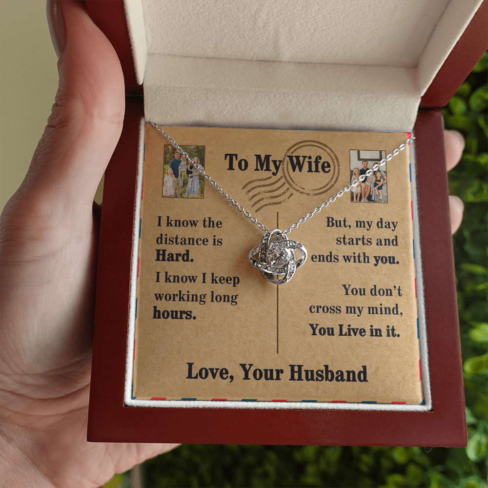 To My Wife Love Knot Necklace