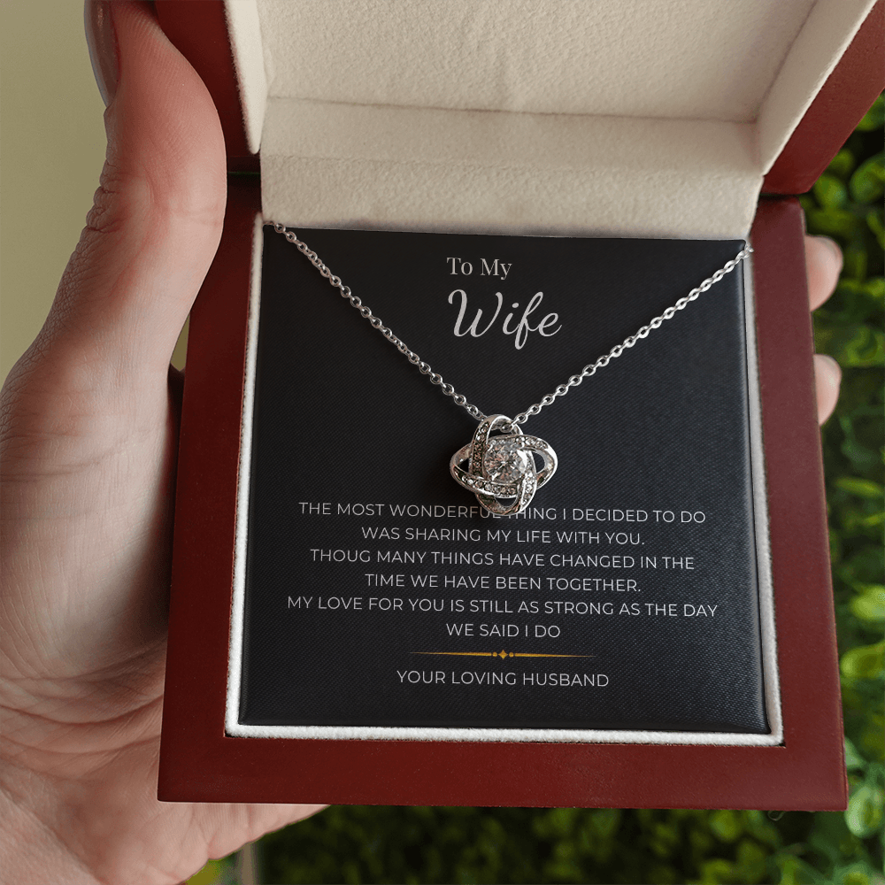 To My Wife Love Knot Necklace