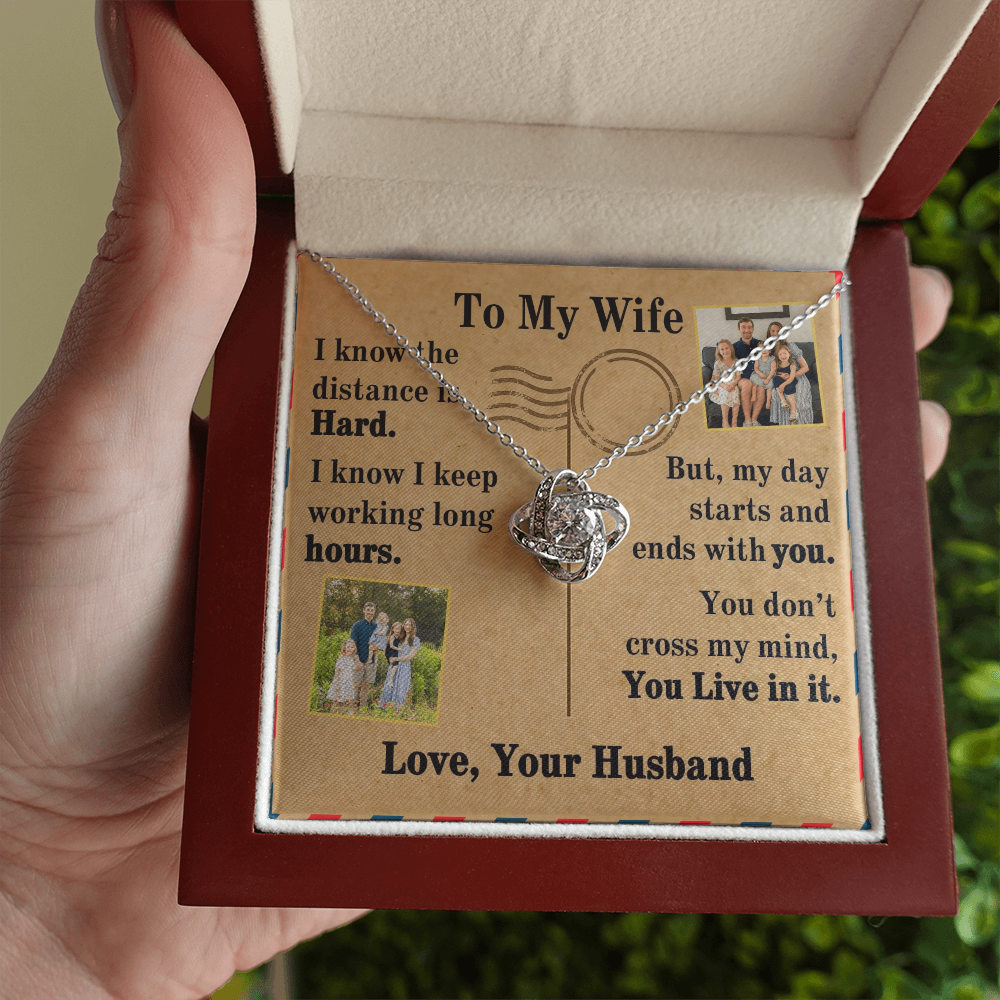 To My Wife Love Knot Necklace