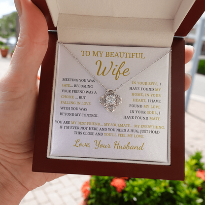 To My Wife Love Knot Necklace