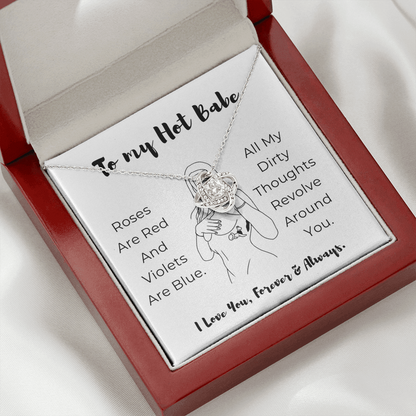 To My Hot Babe Love Knot Necklace