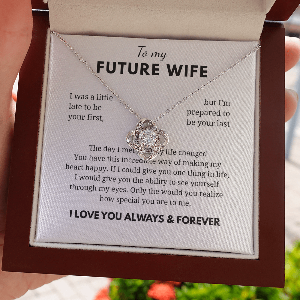 To My Future Wife Love Knot Necklace