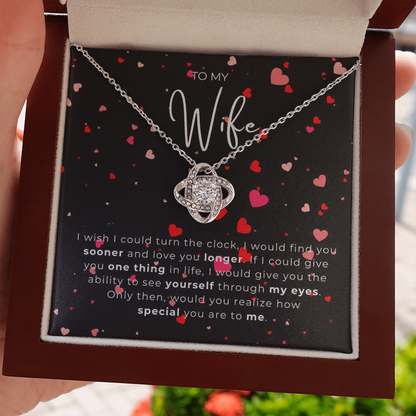 To My Wife Love Knot Necklace