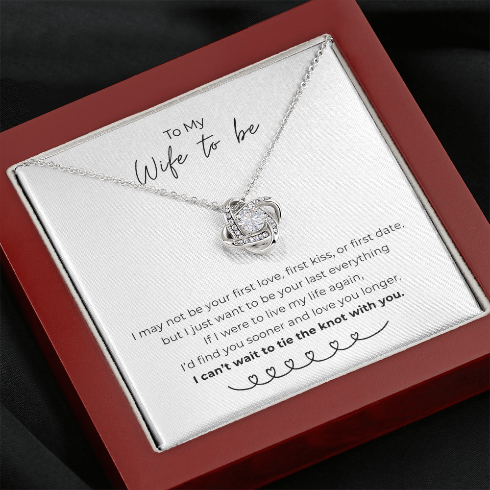 To My Wife To Be Love Knot Necklace