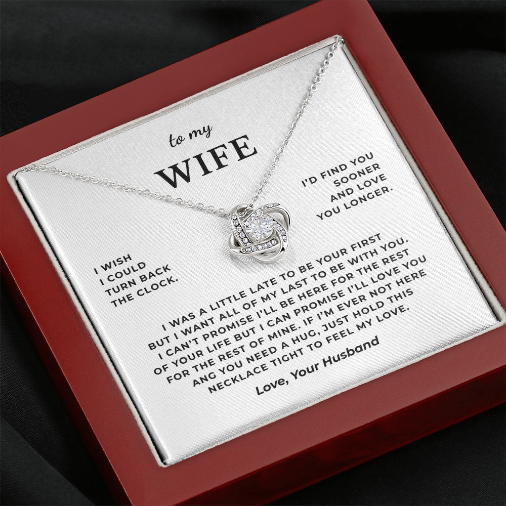 To My Wife Interlocking Hearts Necklace