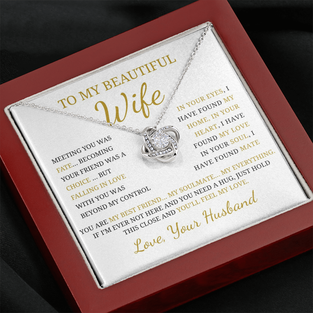 To My Wife Love Knot Necklace