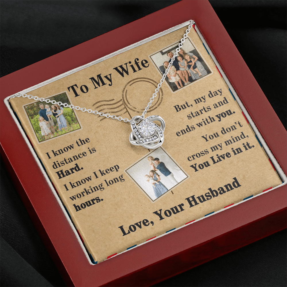 To My Wife Love Knot Necklace