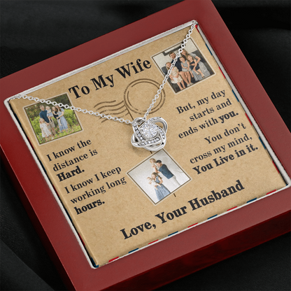 To My Wife Love Knot Necklace