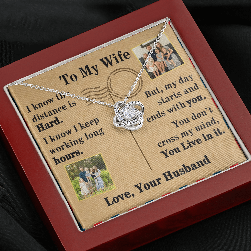To My Wife Love Knot Necklace