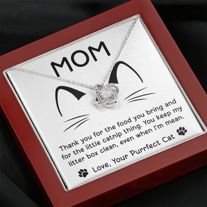 Purrfect Cat Love Knot Necklace