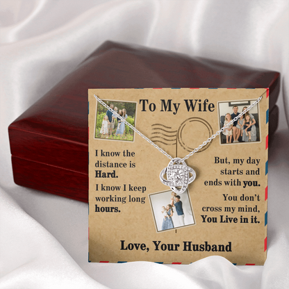 To My Wife Love Knot Necklace