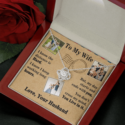 To My Wife Love Knot Necklace