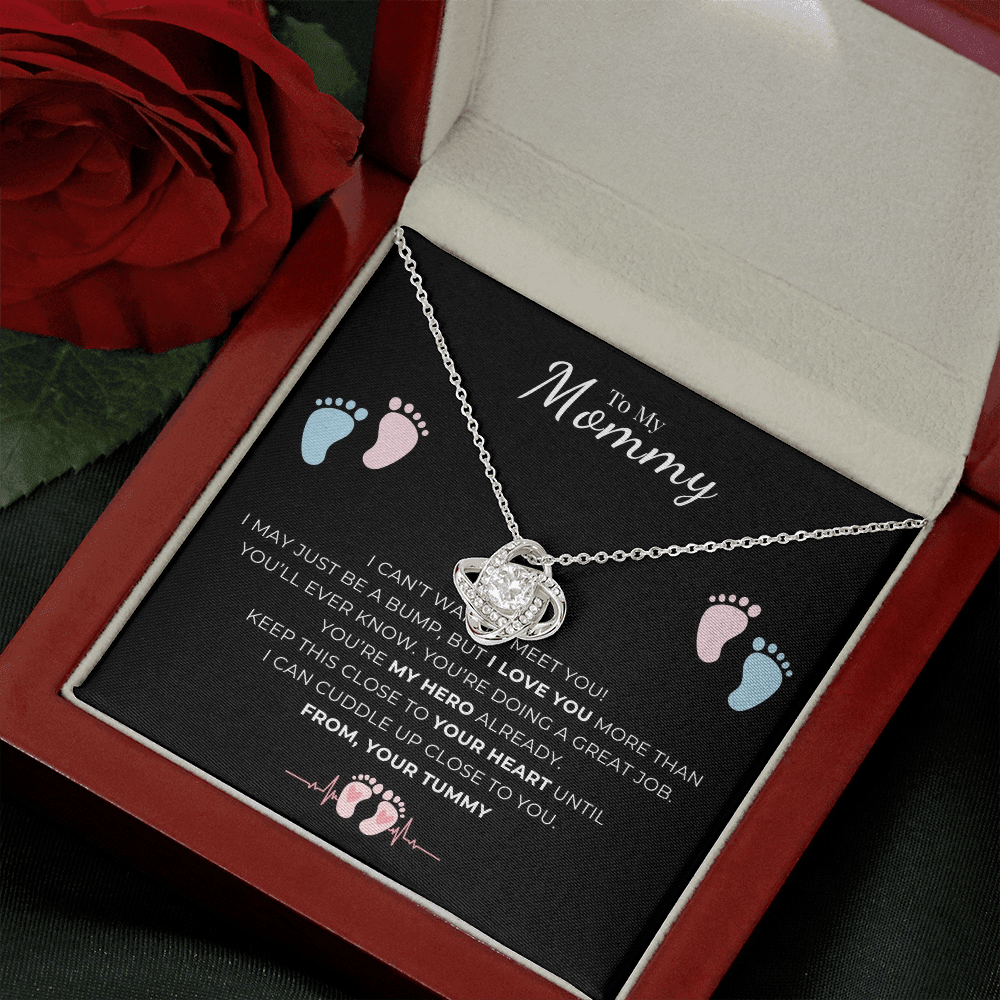 To My Mommy Love Knot Necklace