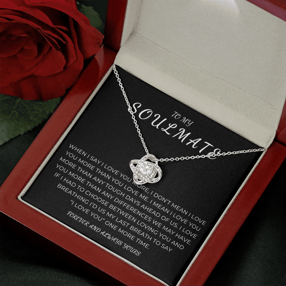 To My Soulmate Love Knot Necklace