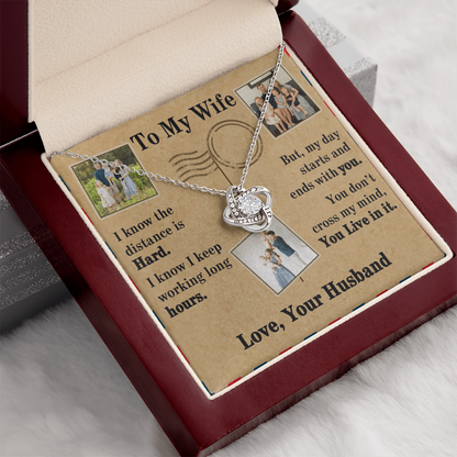 To My Wife Love Knot Necklace
