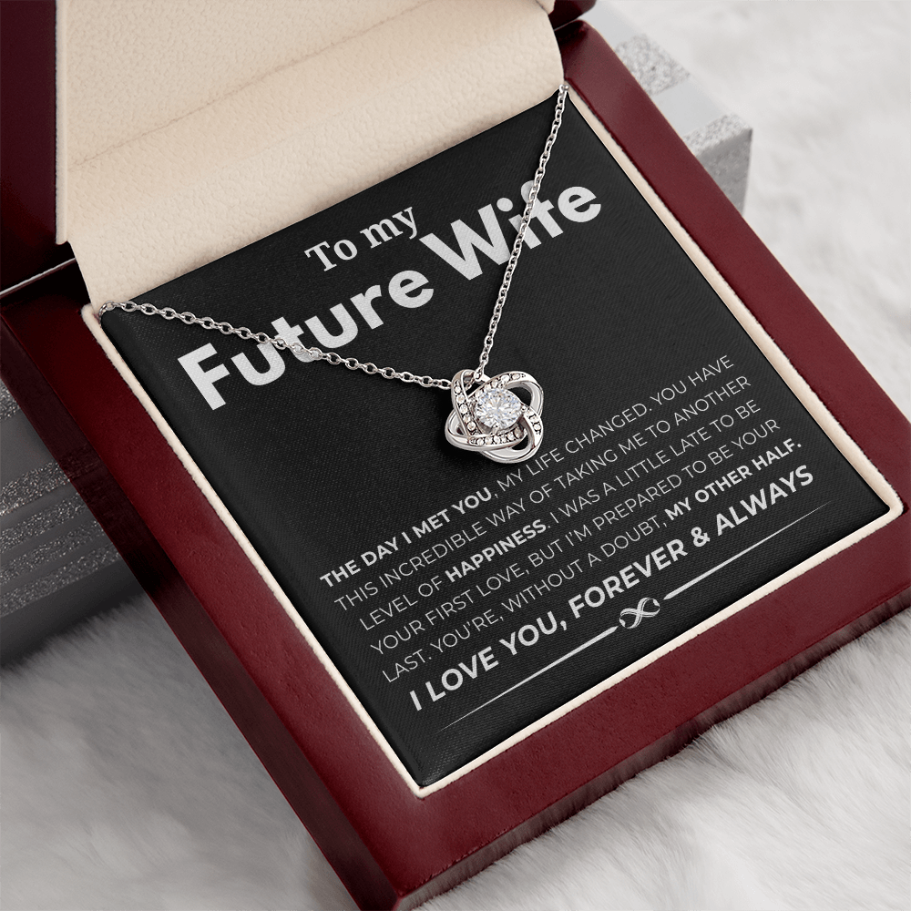 To My Future Wife Love Knot Necklace