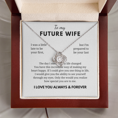 To My Future Wife Love Knot Necklace