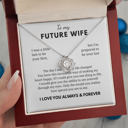 To My Future Wife Love Knot Necklace