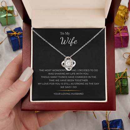 To My Wife Love Knot Necklace