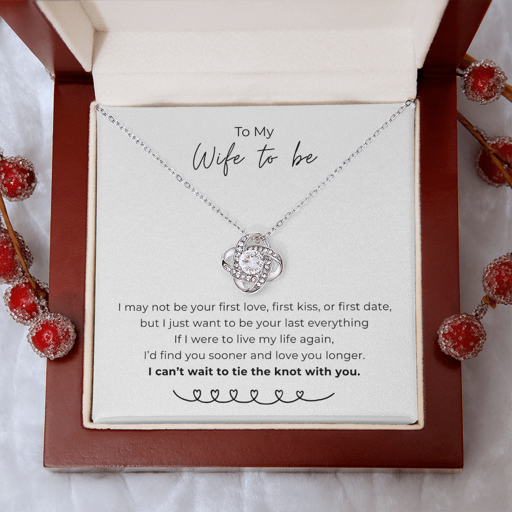 To My Wife To Be Love Knot Necklace