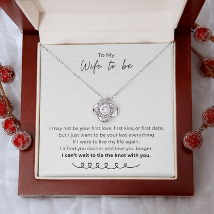 To My Wife To Be Love Knot Necklace