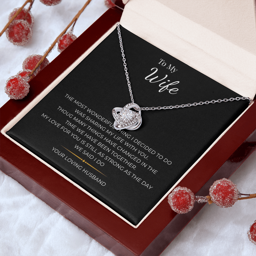 To My Wife Love Knot Necklace