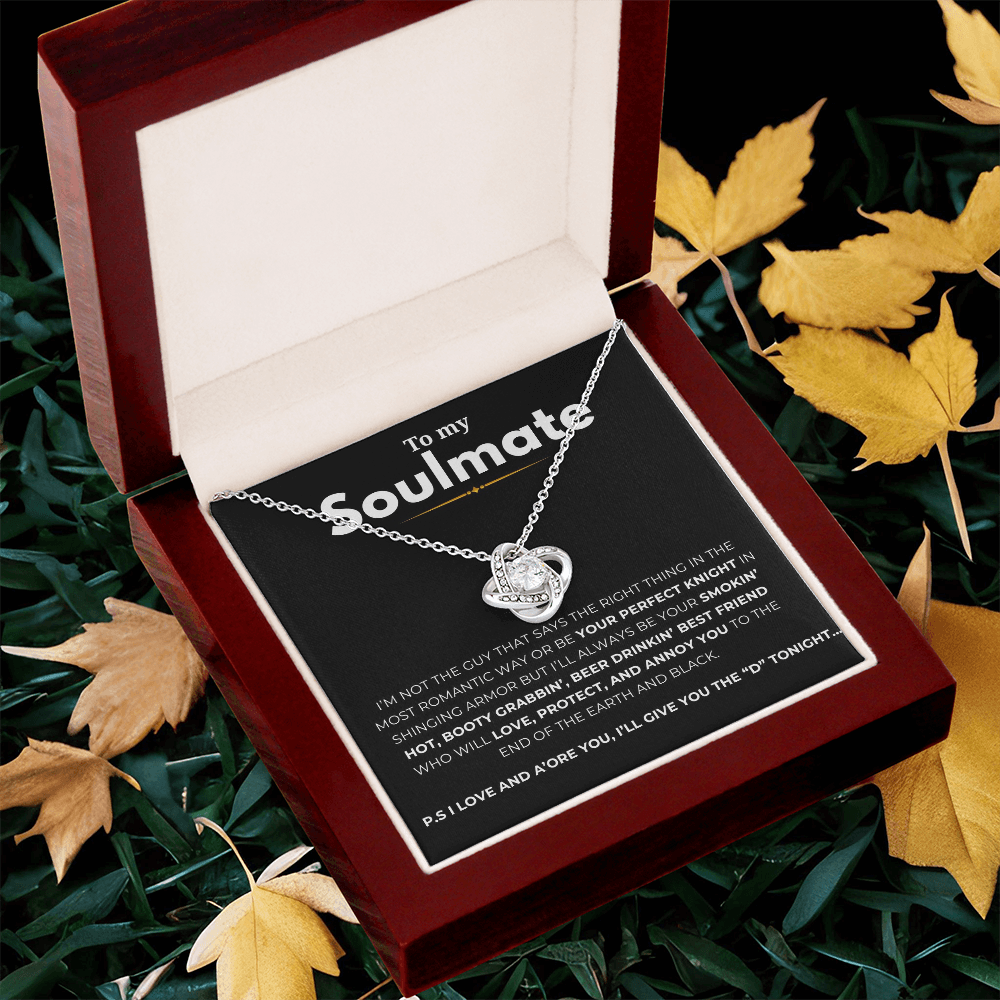 To My Soulmate Love Knot Necklace