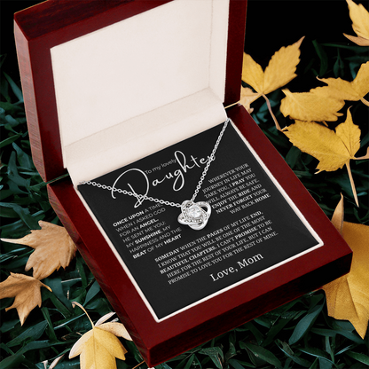 To My Daughter Love Knot Necklace