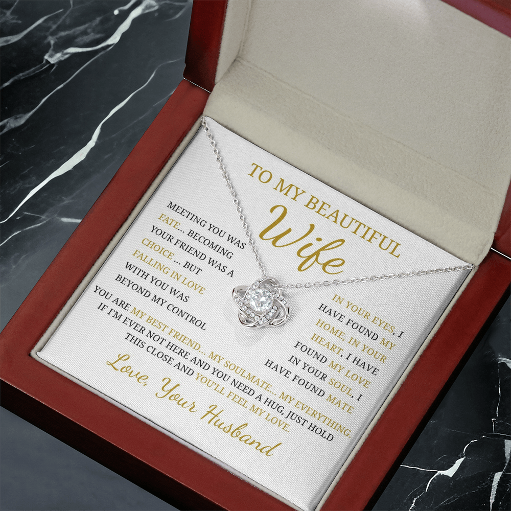 To My Wife Love Knot Necklace