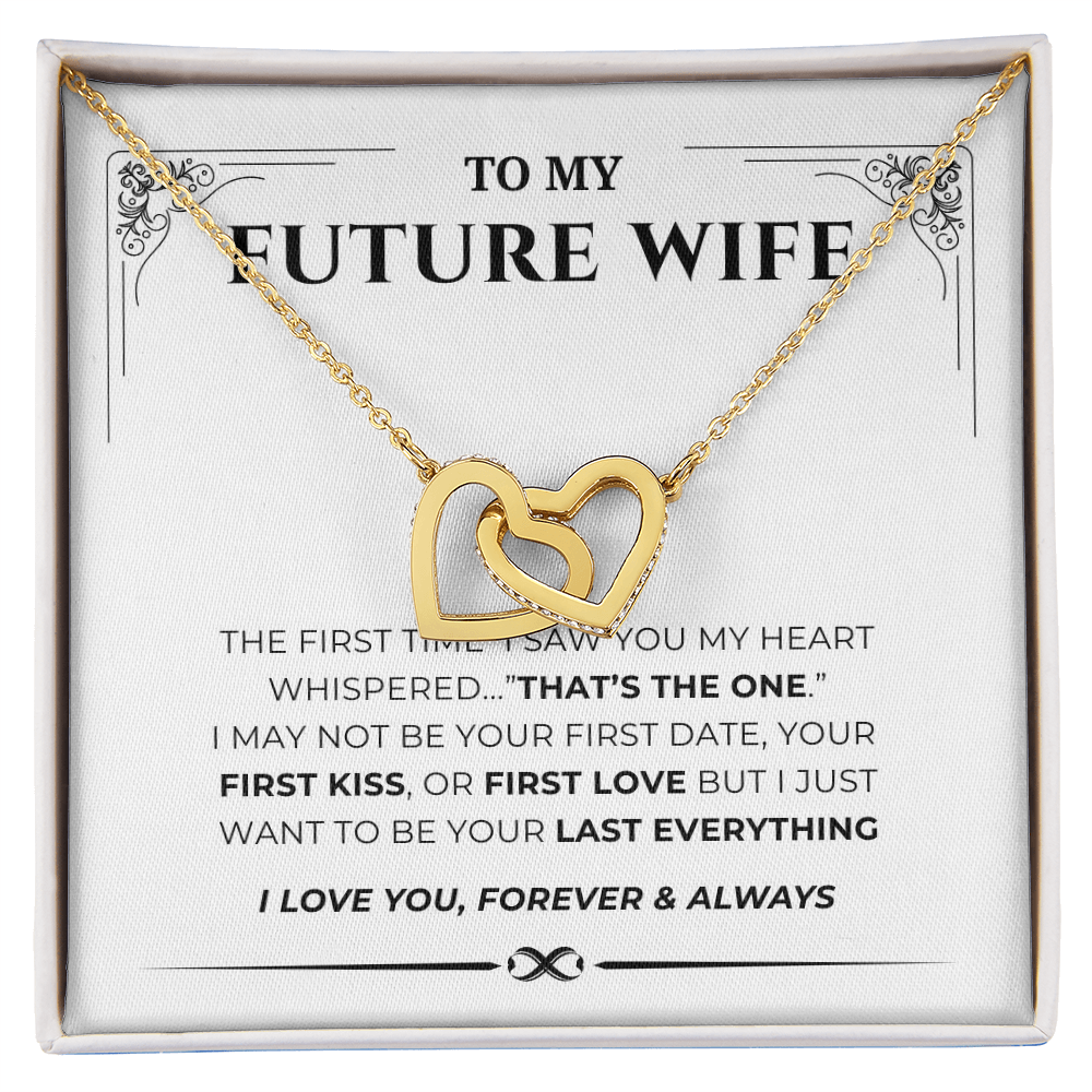 To My Future Wife Interlocking Hearts Necklace