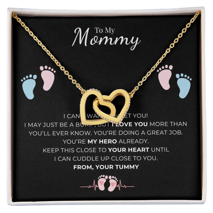 To My Mommy Interlocking Hearts Necklace