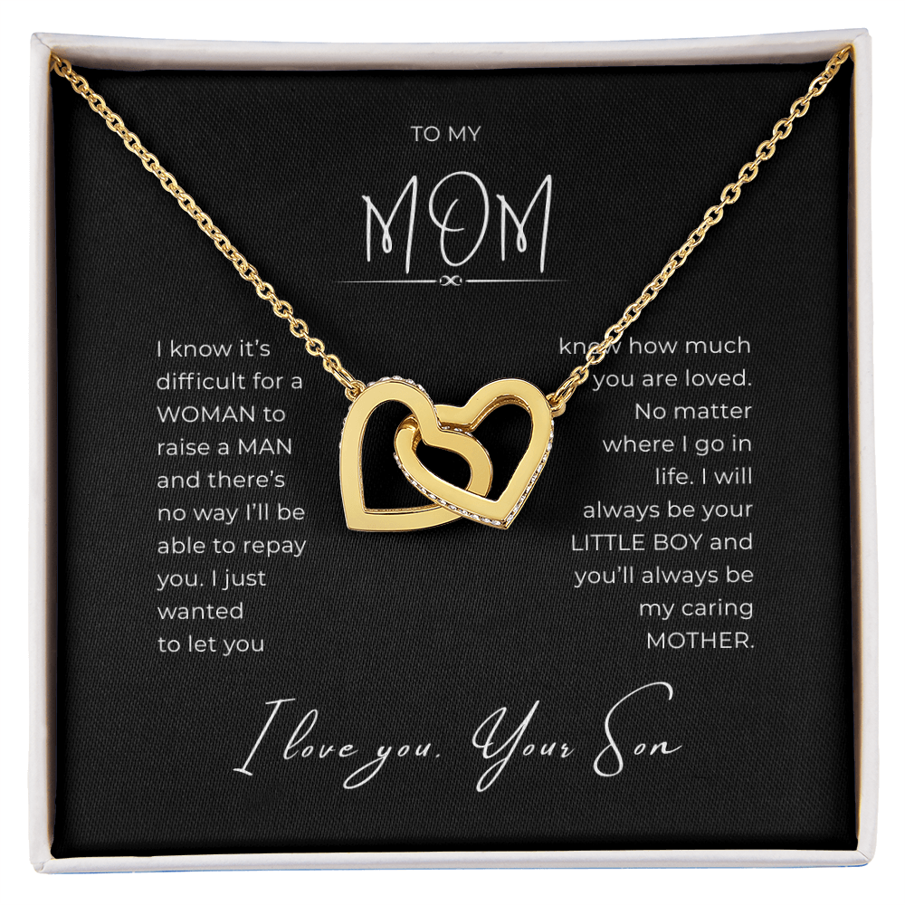 To My Mom Interlocking Hearts Necklace