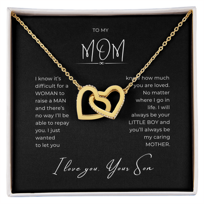 To My Mom Interlocking Hearts Necklace