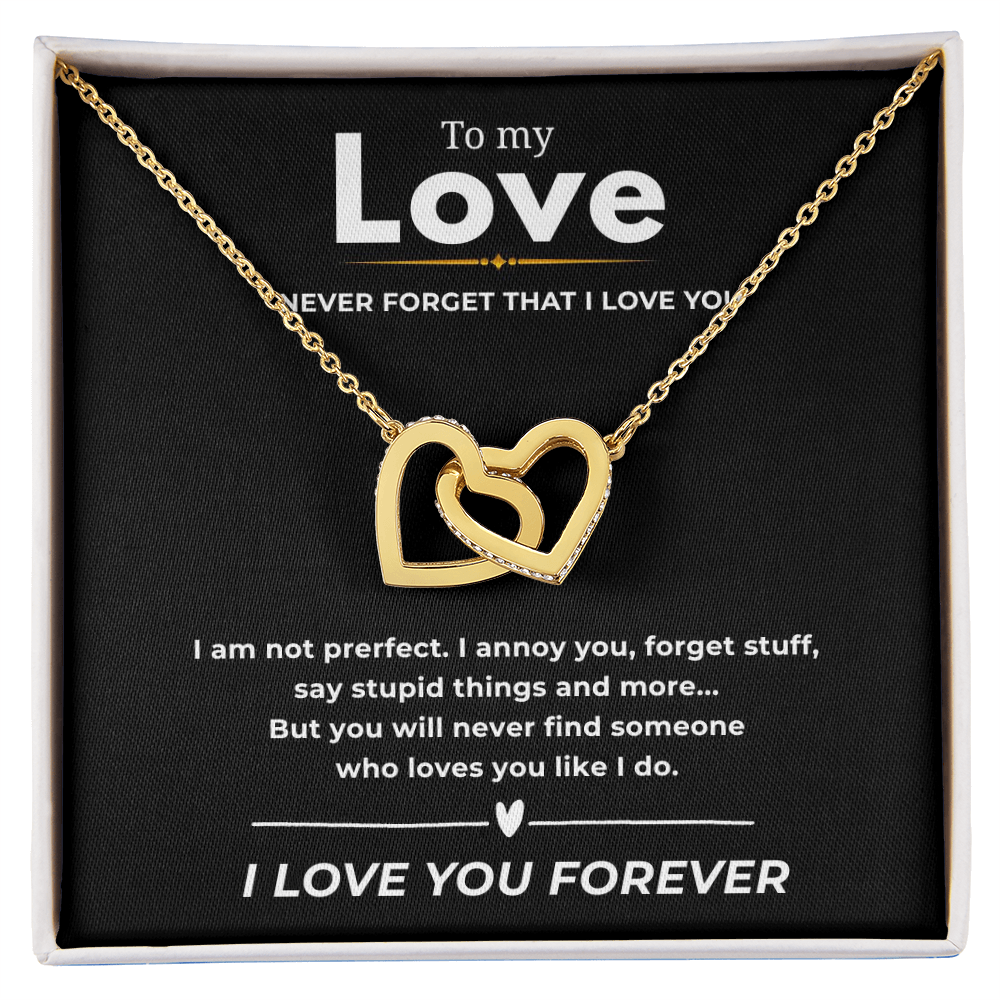 To My Love Interlocking Hearts Necklace