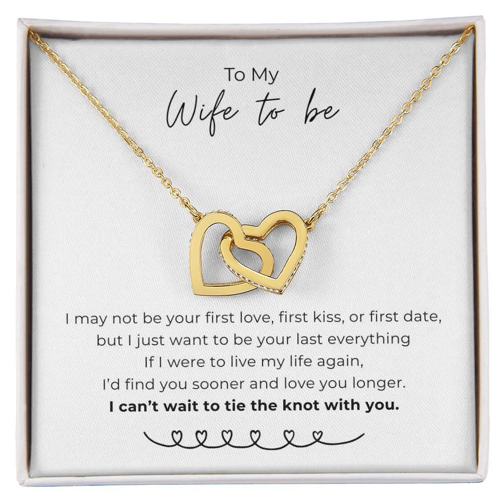 To My Wife To Be Interlocking Hearts Necklace