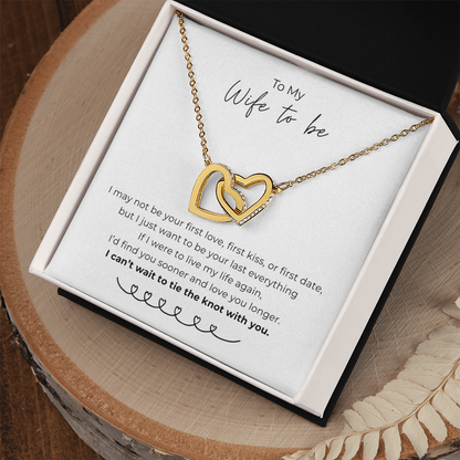 To My Wife To Be Interlocking Hearts Necklace