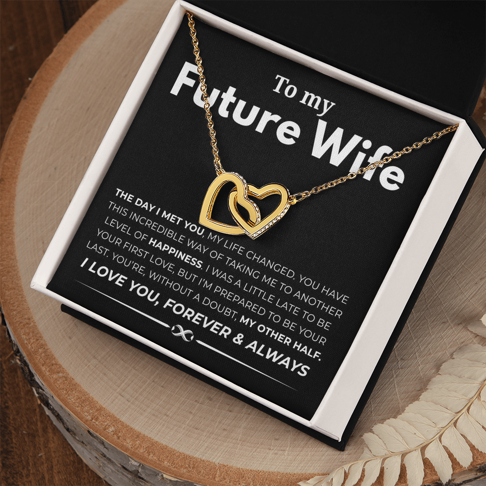 To My Future Wife Interlocking Hearts Necklace