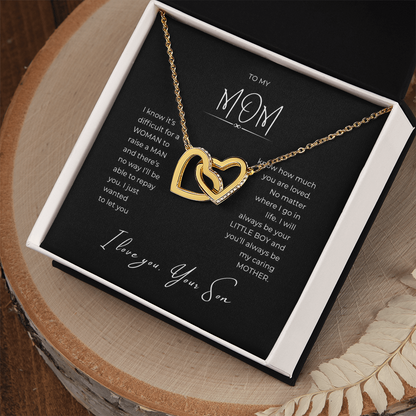 To My Mom Interlocking Hearts Necklace