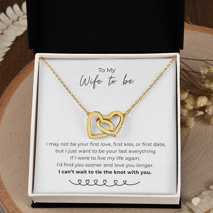 To My Wife To Be Interlocking Hearts Necklace