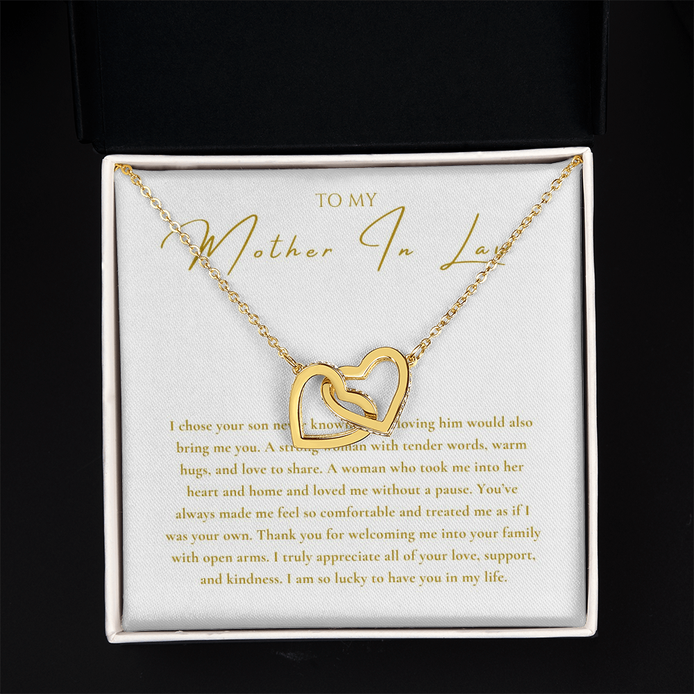 To My Mother In Law Interlocking Hearts Necklace