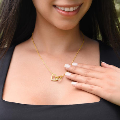To My Man Interlocking Hearts Necklace